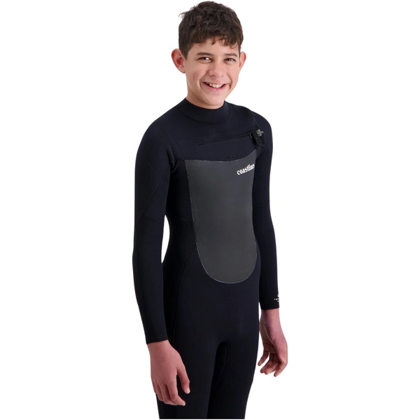 2024 Coastlines Junior Merino Insulator Series 4/3mm Chest Zip Wetsuit 131157 - Black